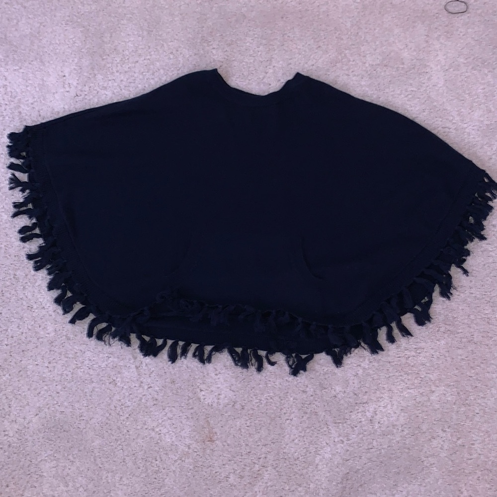 LILLY PULITZER GIRLS NAVY BLUE PONCHO SIZE MEDIUM 6/7